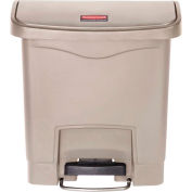 Rubbermaid® Slim Jim® Plastic Step On Container, Front Step - 4 Gallon, Beige - 1883455