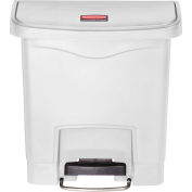 Rubbermaid® Slim Jim® Plastic Step On Container, Front Step - 4 Gallon, White - 1883554