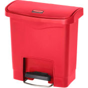 Rubbermaid® Slim Jim® Plastic Step On Container, Front Step - 4 Gallon, Red - 1883563