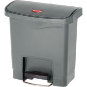 Rubbermaid® Slim Jim® Plastic Step On Container, Front Step - 4 Gallon, Gray - 1883599