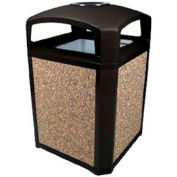 Landmark Series® 35 Gal. Classic Container W/ Dome Top And Ashtray - Black