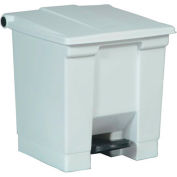 Rubbermaid® Fire Safe Step On Plastic Container, 8 Gallon, White - FG614300WHT