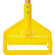 Rubbermaid® 60" Invader Side Gate Wood Mop Handle, Yellow - FGH116000000 - Pkg Qty 12