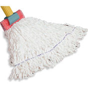 Rubbermaid® Medium Clean Room Rayon/Polyester Wet Mop - White - FGT30000WH00 - Pkg Qty 12
