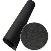 Rubber-Cal Tuff-n-Lastic Rubber Runner Mat - 1/8 in x 48 in x 8 ft Rolled Rubber  Flooring - Black