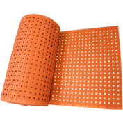 Rubber-Cal "Paw-Grip" 100% Nitrile Non-Slip Rubber Matting - 3/8 in x 34 in x 9 ft - Red