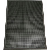 Rubber-Cal "Door Scraper" Commerical Entrance Mat - 5/8 in x 32 in x 39 in - Black Non-Slip Borders