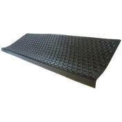 Rubber-Cal "Coin-Grip" Step Mats, 9.75"W x 29.75"L, Stair Tread Mats, Black