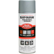 Rust-Oleum Industrial 1600 System Gen Purpose Enamel Aerosol, Dull Aluminum, 12 oz. - 1614830 - Pkg Qty 6
