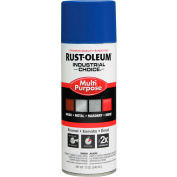 Rust-Oleum Industrial Choice 1600 System Gen Purpose Enamel Aerosol, Safety Blue, 12 oz.- 1624830 - Pkg Qty 6