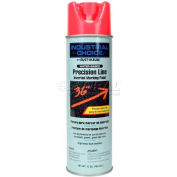 Rust-Oleum M1800 Water-Based Precision-Line Inverted Marking Paint Aerosol, Fluor. Pink - Pkg Qty 12