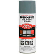 Rust-Oleum Industrial 1600 General Purpose Enamel Aerosol, Ansi 49 Medium Lt GY, 12 oz. - 214646 - Pkg Qty 6
