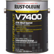 Rust-Oleum V7400 Series <340 VOC DTM Alkyd Enamel, International Orange Gallon Can - 245408 - Pkg Qty 2