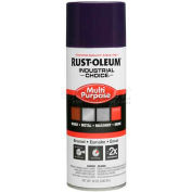 Rust-Oleum Industrial 1600 System General Purpose Enamel Aerosol, Gloss Purple, 12 oz. - 257399 - Pkg Qty 6