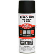 Rust-Oleum Industrial 1600 System General Purpose Enamel Aerosol, Black Primer, 12 oz. - 257400 - Pkg Qty 6