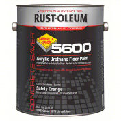 Rust-Oleum 5600 System <100 VOC Acrylic Urethane Floor Paint, Safety Orange Gallon Can - 261116 - Pkg Qty 2