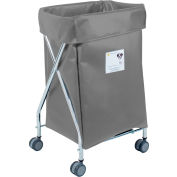 R&B Wire Products Narrow Collapsible Hamper, Steel, Gray Vinyl Bag