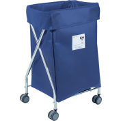 R&B Wire Products Narrow Collapsible Hamper, Steel, Navy Vinyl Bag