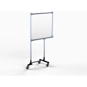 Railex Area Guard 85"H x42"W High Impact Mobile Cantilever Shield - 48" Clearance - Galv. Frame