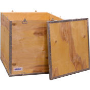 Global Industrial™ 4 Panel Hinged Shipping Crate w/ Lid, 23-1/4"L x 23-1/4"W x 23-1/2"H