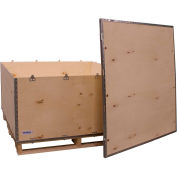 Global Industrial™ 6 Panel Shipping Crate w/ Lid & Pallet, 47-1/4"L x 47-1/4"W x 22-1/2"H