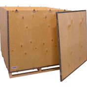 Global Industrial™ 6 Panel Shipping Crate w/ Lid & Pallet, 47-1/4"L x 47-1/4"W x 42-1/2"H