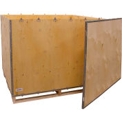 Global Industrial 6 Panel Shipping Crate w/ Lid & Pallet, 60"L x 48"W x 48"H