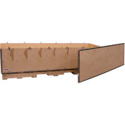Global Industrial™ 6 Panel Shipping Crate w/ Lid & Pallet, 83-1/4"L x 23-1/4"W x 17-1/2"H
