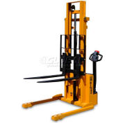 Big Joe® S22 Fully Powered Straddle Stacker 2200 Lb 116" Lift Forks Inside