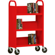 Sandusky® SL327 3-Shelf Single Sided Mobile Utility Truck 27x13 - Red