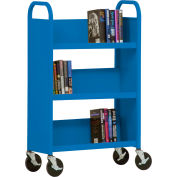 Sandusky® SL327 3-Shelf Single Sided Mobile Utility Truck 27x13 - Blue