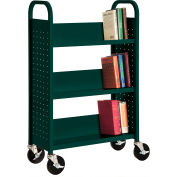 Sandusky® SL327 3-Shelf Single Sided Mobile Utility Truck 27x13 Green