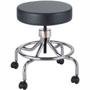 Safco® Lab Stool - Vinyl - Screw Lift - 25"H - Black