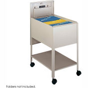 Safco® 5363 Extra Deep Legal Sized Mobile Tub File with Lock - Putty