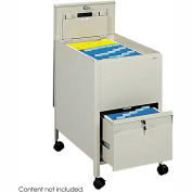Safco® 5364 Drawer Based Letter Sized Mobile Tub File with Lock - Putty