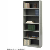 6-Shelf Economy Bookcase - Gray