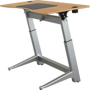 Focal™ Locus 4 Height Adjustable Sit-Stand Desk - 60" x 30" - White Oak