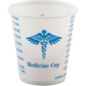 Dart&#174; Paper Medical & Dental Graduated Cups, 3oz, White/Blue, 100/Bag, 50 Bags/Carton