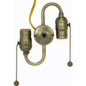 Satco 80-1598 Steel "S" Cluster w/ Pull Chain 1/8 IP Top - 1/4 IP Bottom