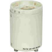 Satco 80-1848 Smooth Phenolic CFL Lampholder G24q-2 - GX24q-2 60Hz 0.20A 18W-120V