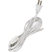 Satco 90-106 8 Ft. SPT-2 Cord Set with Line Switch, White