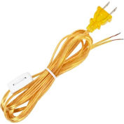 Satco 90-1584 8 Ft. SPT-1 Cord Set with Line Switch, Clear Gold