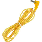 Satco 90-2320 8 Ft. Flat Plug Cord Set 18/2 SPT-2-105-#176;C, Clear Gold