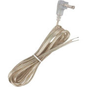 Satco 90-2322 8 Ft. Flat Plug Cord Set 18/2 SPT-2-105-#176;C, Clear Silver