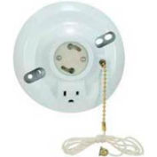 Satco 90-2483 GU24 Fluorescent Phenolic Receptacle with Screw Terminals and Grounded Outlet