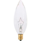 Satco S3387 40b10/220vv 40w Incandescent W/ Candelabra Base Bulb - Pkg Qty 25