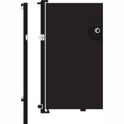 Screenflex 4'H Door - Mounted to End of Room Divider - Charcoal Black