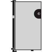 Screenflex 4'H Door - Mounted to End of Room Divider - Vinyl-Granite