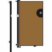 Screenflex 5'H Door - Mounted to End of Room Divider - Vinyl-Sandalwood