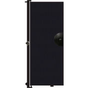Screenflex 6'8"H Door - Mounted to End of Room Divider - Charcoal Black